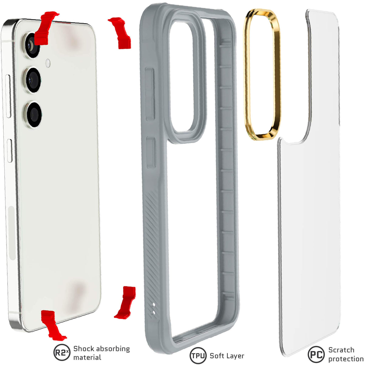 Gray Samsung S24 Case