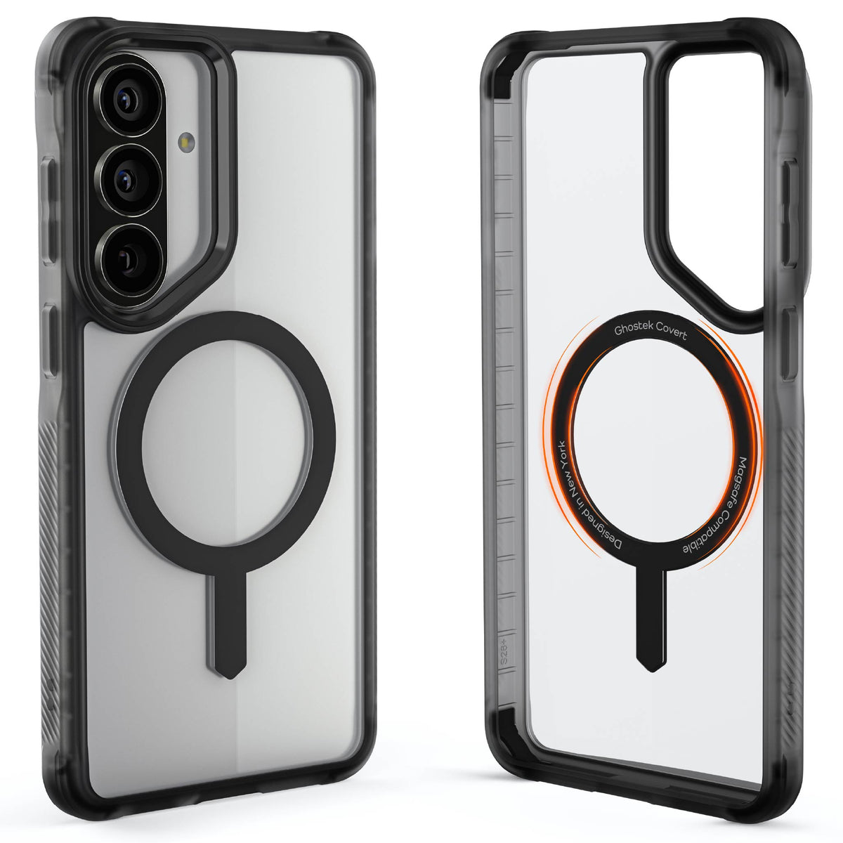 Samsung Galaxy S26+ Clear Case MagSafe Protective Phone Cover Magnetic Ring Shockproof Premium Smoke Matte