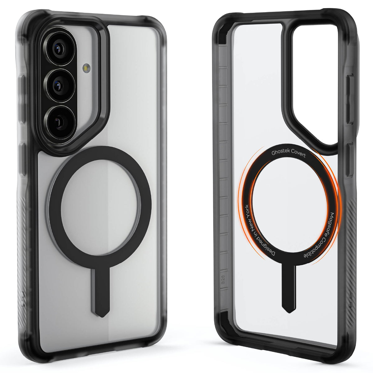 Galaxy S26 Case Clear Smoke MagSafe Protective Phone Cover Magnetic Ring Shockproof Premium