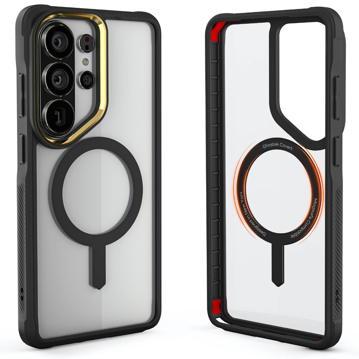 Galaxy S26 Ultra Clear Case MagSafe Protective Phone Cover Magnetic Ring Shockproof Premium Black
