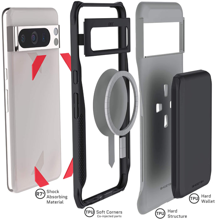 Pixel 8 Pro Magnetic Wallet Phone Case