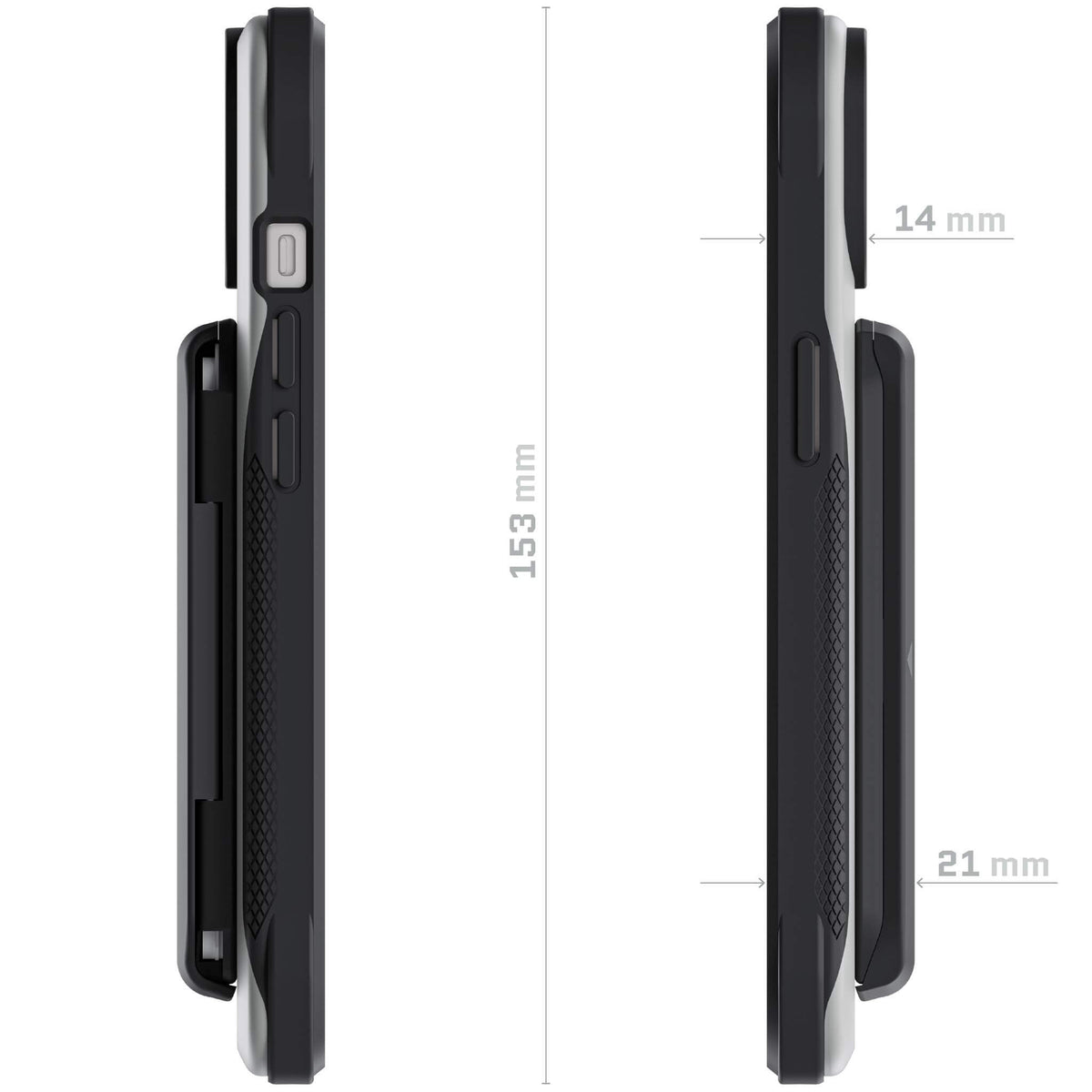 MagSafe Wallet iPhone 15 Case Grey