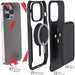 iPhone 15 Pro Max Wallet Case Black MagSafe Magnetic Credit Card Holder