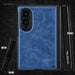 Samsung Galaxy Z Fold 8 Case Leather Blue MagSafe Magnetic Hinge Cover