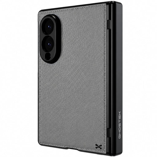Samsung Galaxy Z Fold 8 Case Leather Gray MagSafe Magnetic Hinge Cover