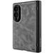 Samsung Galaxy Z Fold 8 Case Leather Gray MagSafe Magnetic Hinge Cover