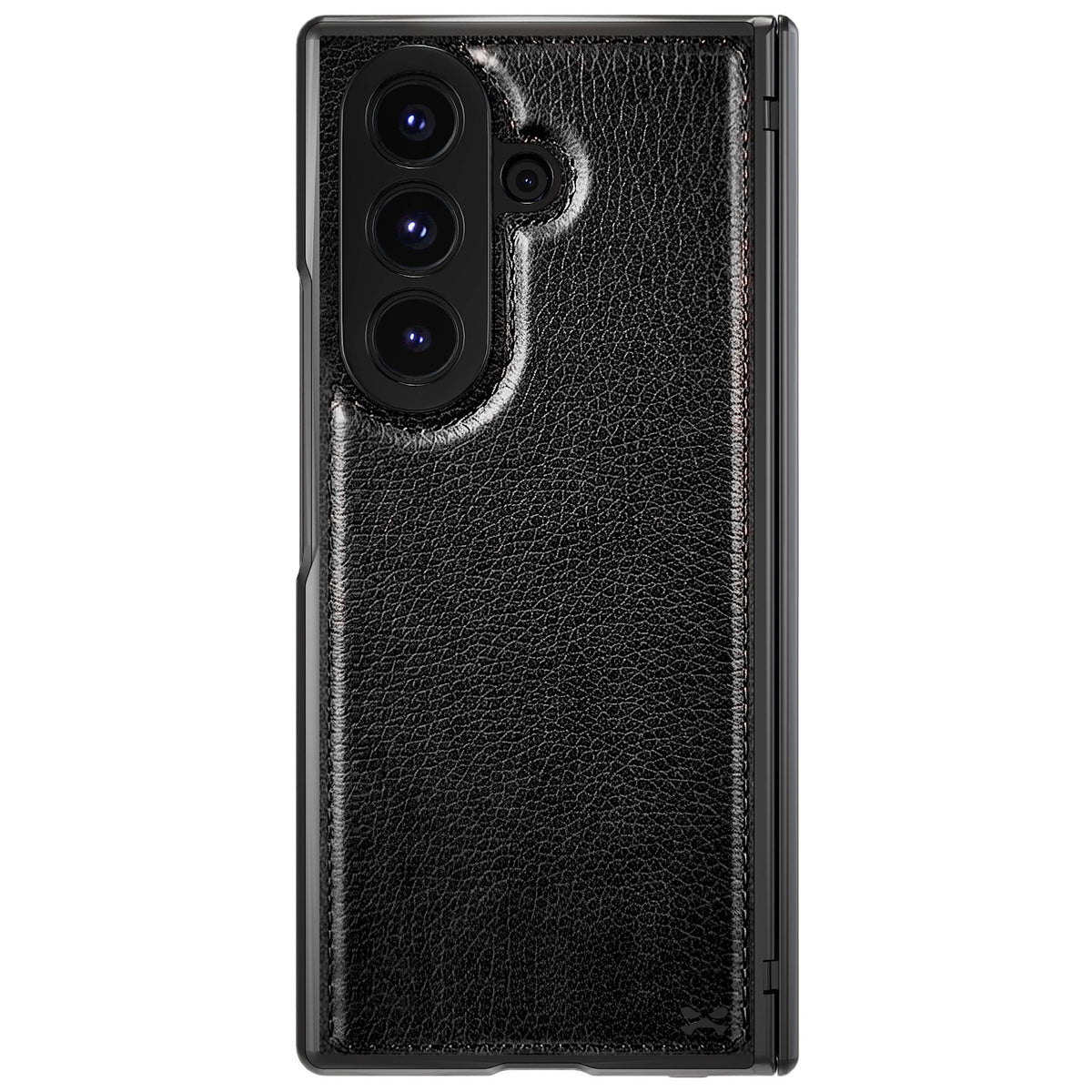 Galaxy Z Fold 7 Leather Case Black with MagSafe