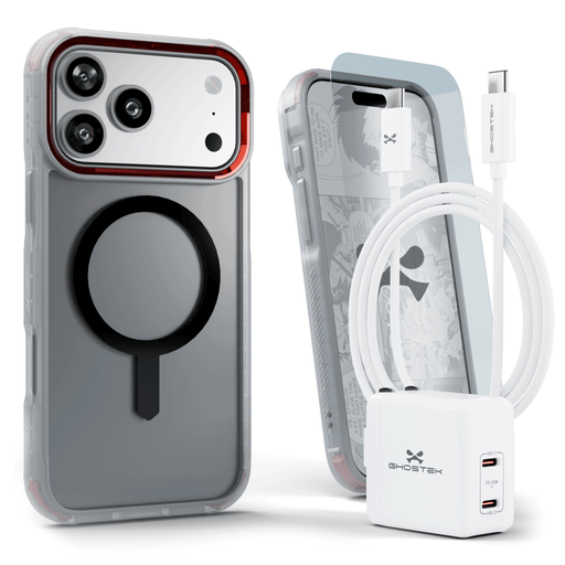 iPhone 17 Pro Max Case Charger Cable Screen Protector Bundle Clear