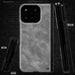 Google Pixel 11 Pro Fold Gray Leather Case MagSafe Magnetic Hinge Cover