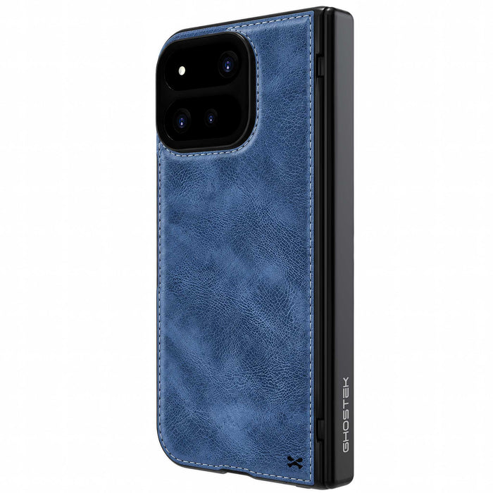 Google Pixel 11 Pro Fold Blue Leather Case
