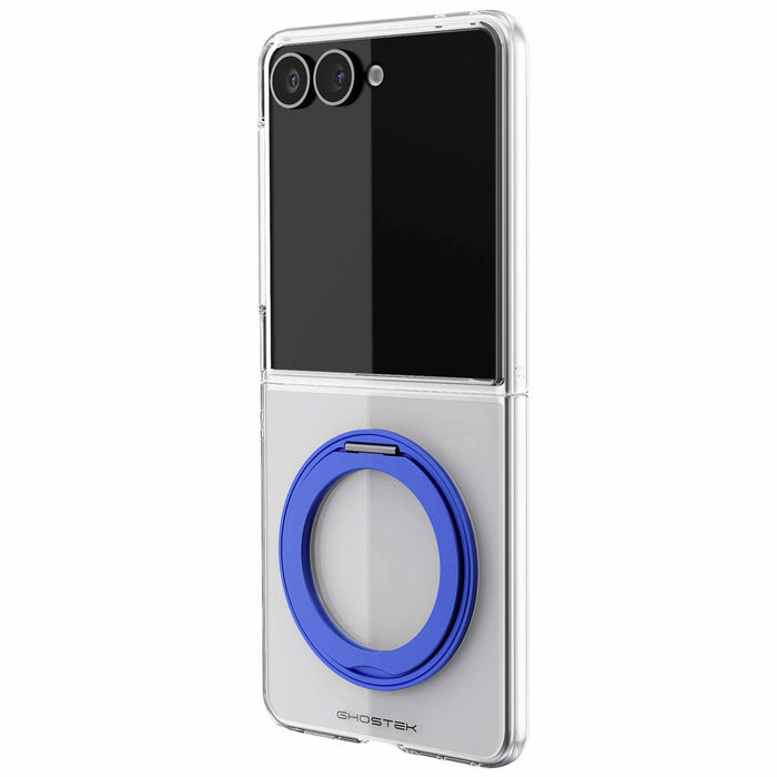 Samsung Galaxy Z Flip 8 Case Clear Blue MagSafe Kickstand Magnetic Protective Phone Cover