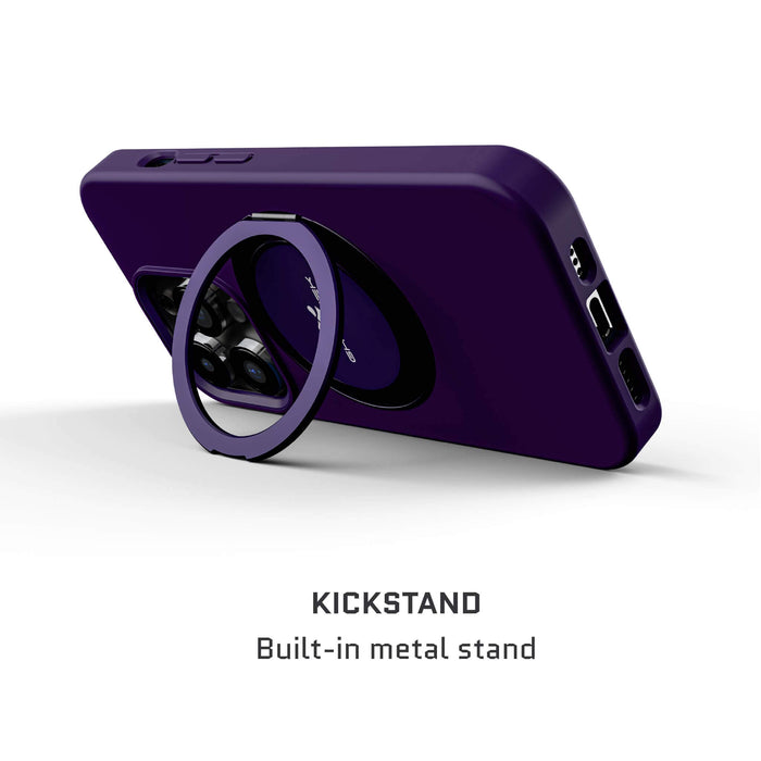 iPhone 15 Pro MagSafe Ring Kickstand Case Purple