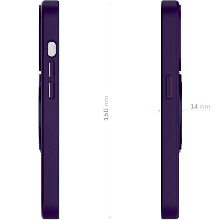 iPhone 15 Pro Magnetic Ring Stand Phone Case Purple
