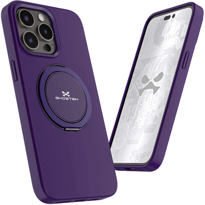 Magnetic Apple iPhone 15 Pro Max MagSafe Ring Stand Case Purple