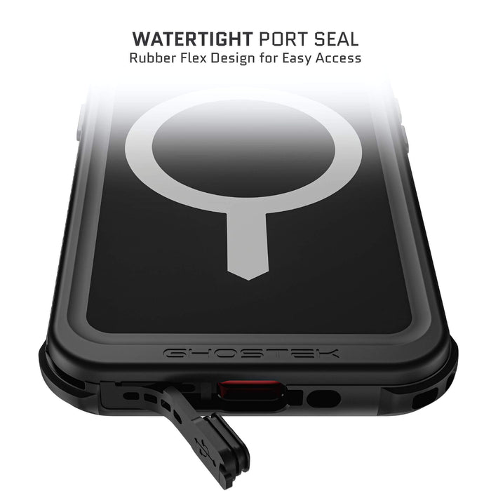 Ghostek Nautical iPhone 15 Pro Waterproof Case with Holster Clip - Black