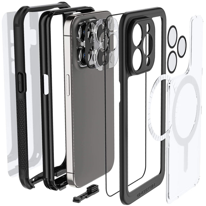 Waterproof iPhone 15 Pro Phone Case with Holster