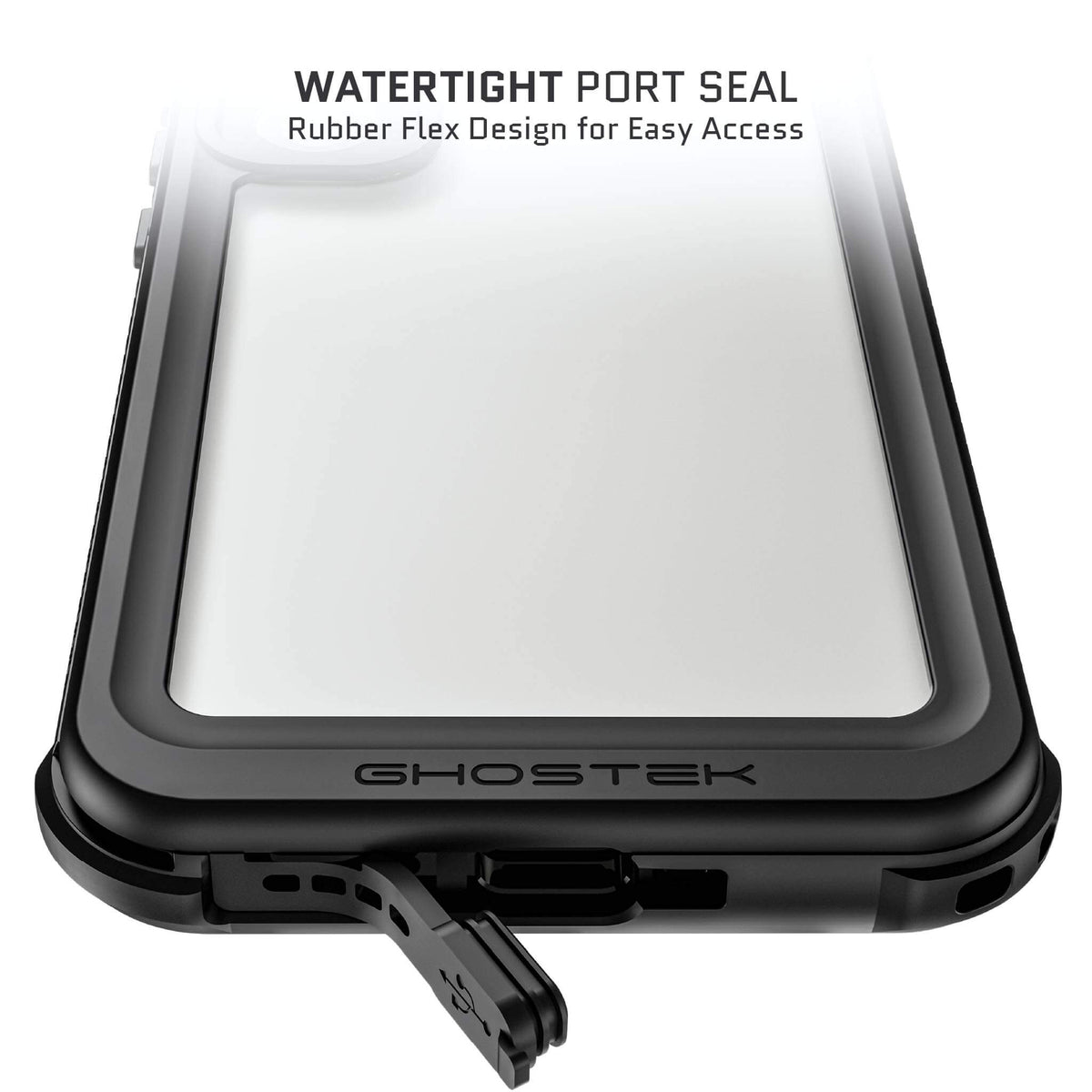 Galaxy S24 Plus Waterproof Phone Case with Belt Clip Holster Clear
