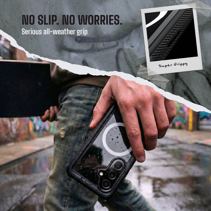 Galaxy S26 Plus Waterproof Case with Screen Protector, MagSafe and Belt Clip Holster Full Body Heavy Duty
