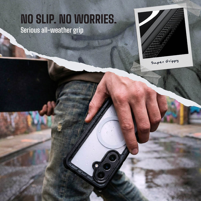 Galaxy S26 Plus Case Waterproof with Screen Protector, MagSafe and Belt Clip Holster Full Body Heavy Duty