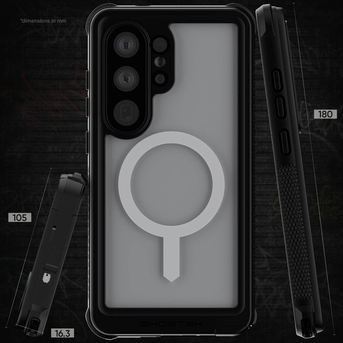 Samsung Galaxy S26 Ultra Waterproof Case with Screen Protector, MagSafe and Belt Clip Holster Full Body Heavy Duty