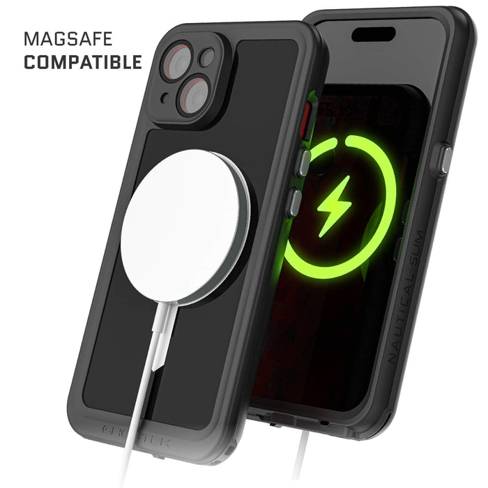  IUGOBI for iPhone 15 Pro Max Case Waterproof, Built-in
