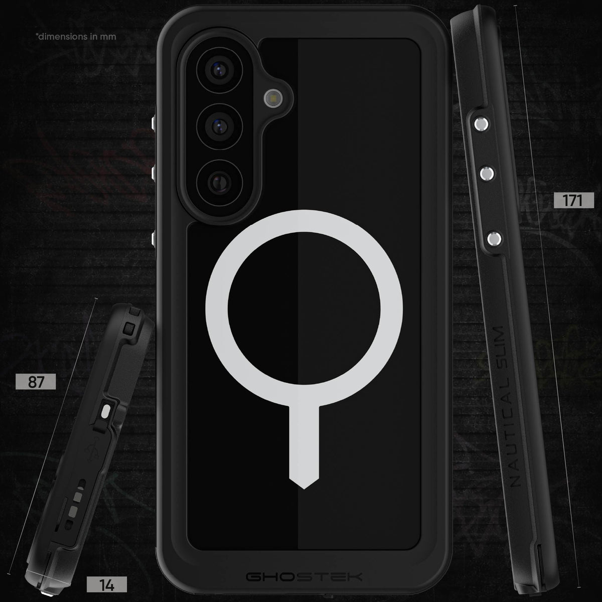 Galaxy S26 Plus Case Waterproof with Screen Protector and MagSafe Magnetic Ring Full Body Heavy Duty Protective Cover Shell