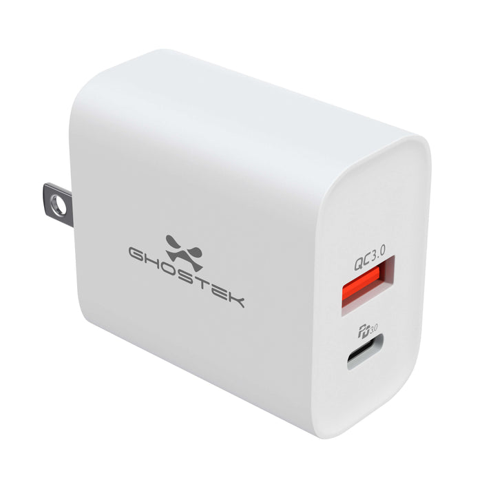 30W Dual Port USB-C Wall Charger Adapter Block Outlet Brick