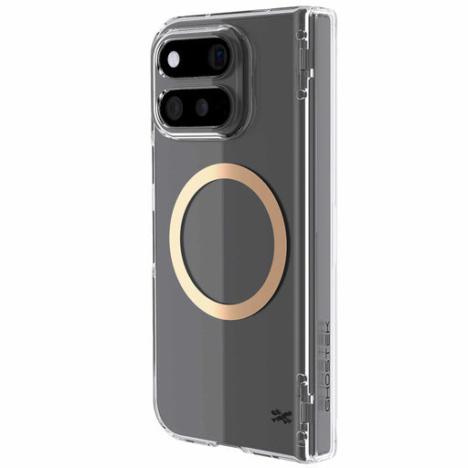 Pixel 11 Pro Fold Case Clear MagSafe Hinge Cover Gold