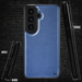 Samsung S26 Leather Case Blue with MagSafe Magnetic 