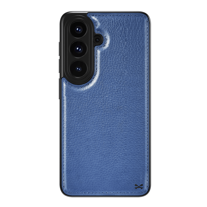 Samsung Galaxy S26 Leather Case Blue with MagSafe Magnetic 