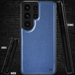 Samsung S26 Ultra Leather Case Blue with MagSafe Magnetic 