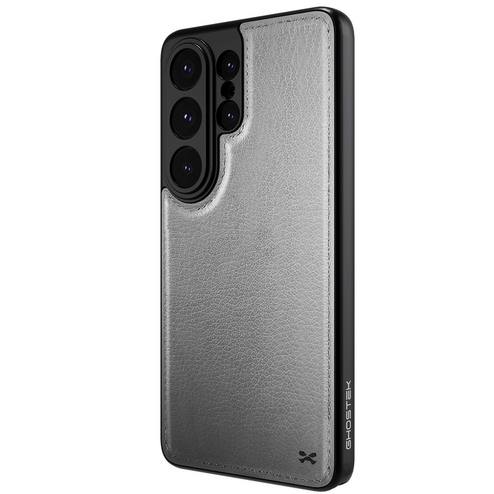 Galaxy S26 Ultra Leather Case Gray with MagSafe Magnetic 
