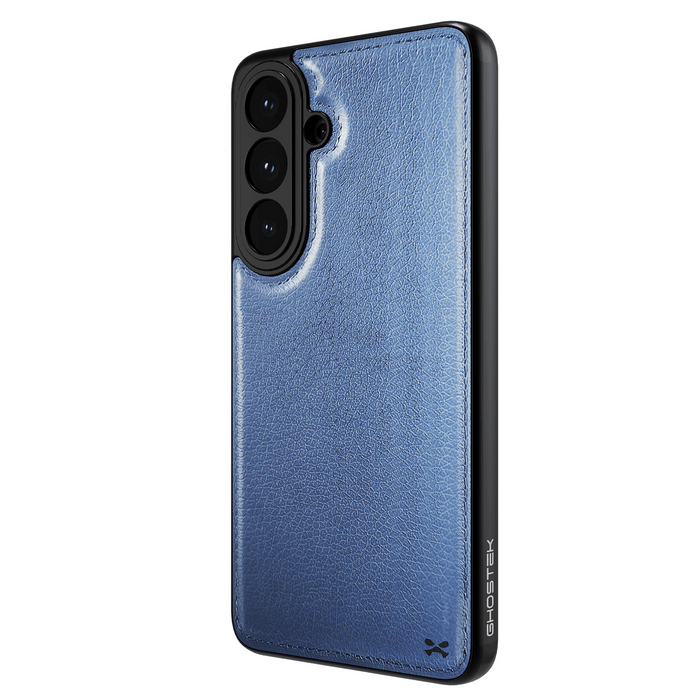 Galaxy S26 Plus Leather Case Blue with MagSafe Magnetic 