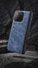 Pixel 11 Pro Fold Case Blue Leather MagSafe Cover with Hinge and Screen Protector