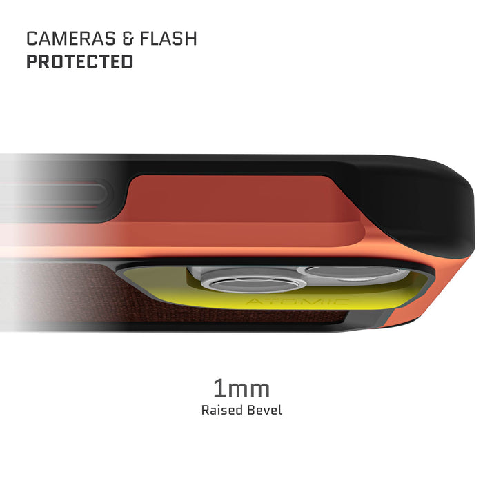 Apple iPhone 14 Phone Case Orange MagSafe Fabric
