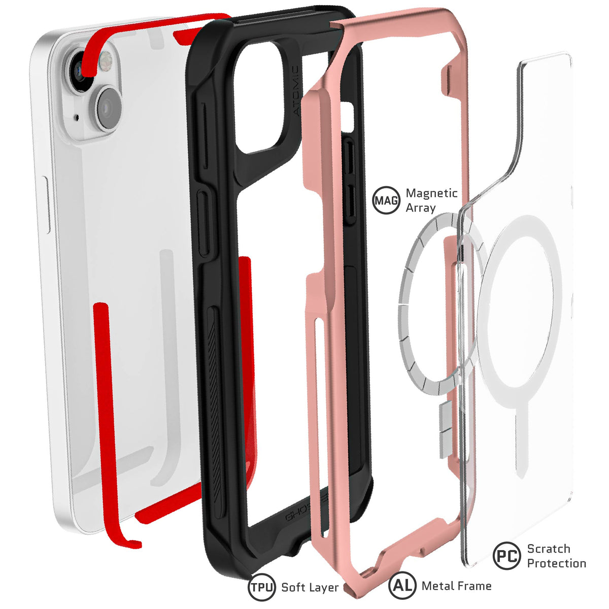 iPhone 14 Plus Phone Case Pink MagSafe