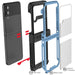 Samsung Flip 4 Phone Case Blue Metal