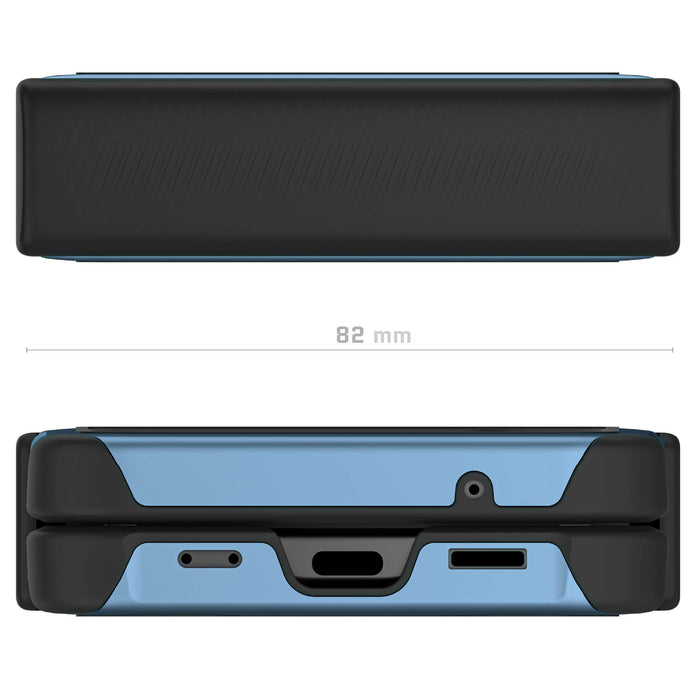 Galaxy ZFlip 4 Phone Case Blue Metal