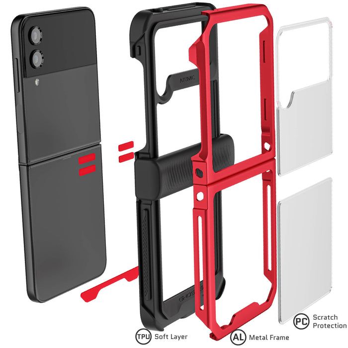 Galaxy Z Flip 4 Case Red Metal