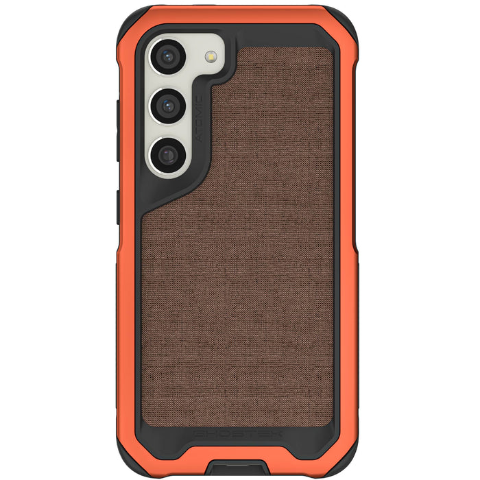 Samsung Galaxy S23 Case Orange Fabric Brown