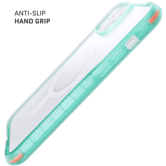Teal Apple iPhone 14 Phone Case Clear MagSafe