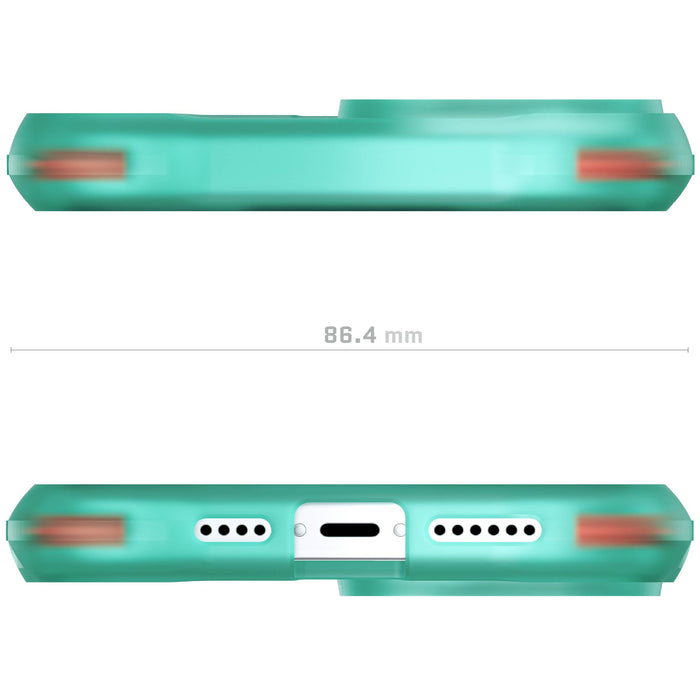 Teal iPhone 14 Case Clear MagSafe