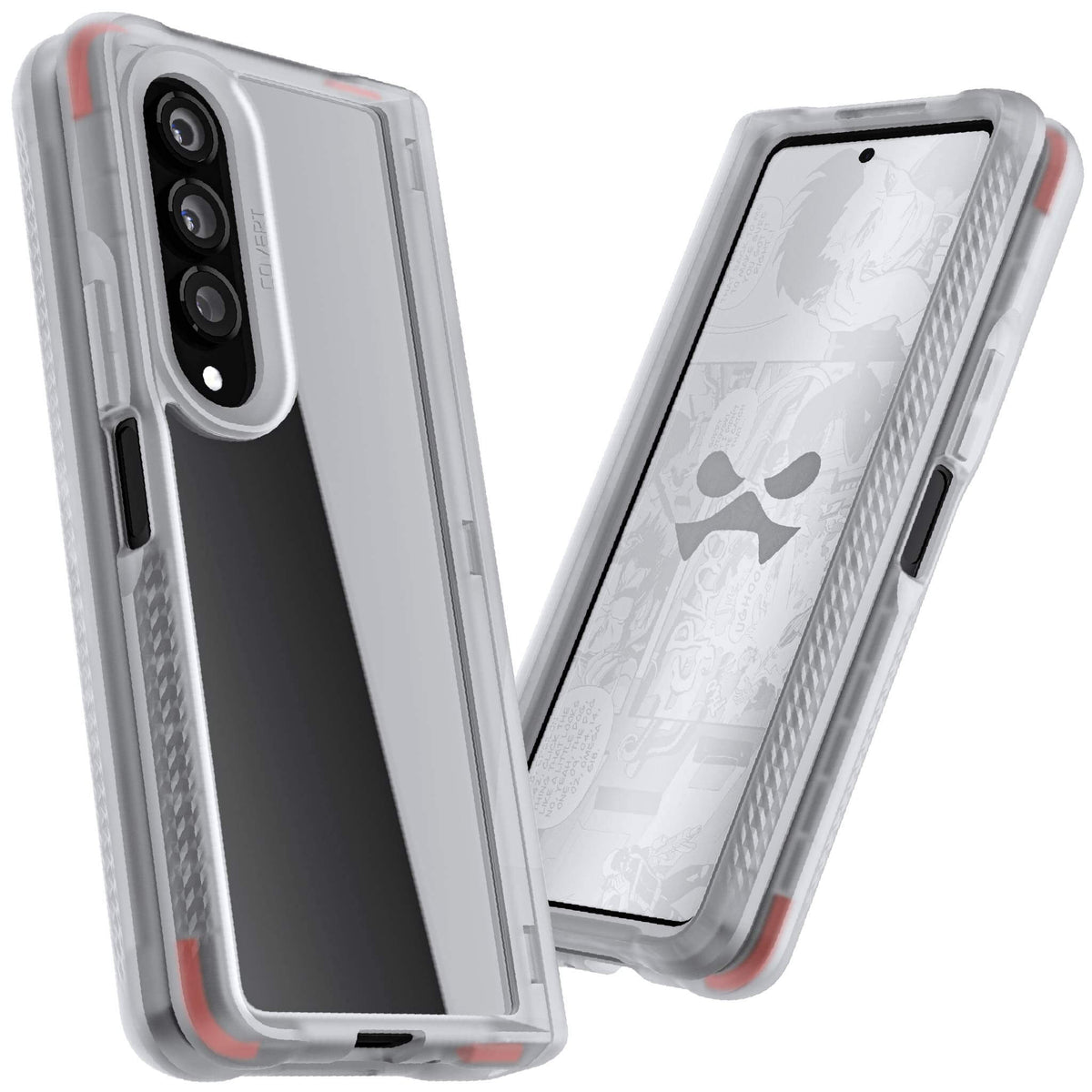 Ghostek Galaxy Fold 4 Protective Clear Shockproof Case — Covert Galaxy Z Fold 4 / Cloudy Gray