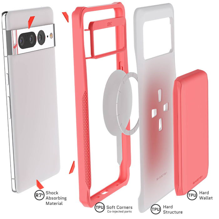 Pink Pixel 7 Pro Phone Case Wallet