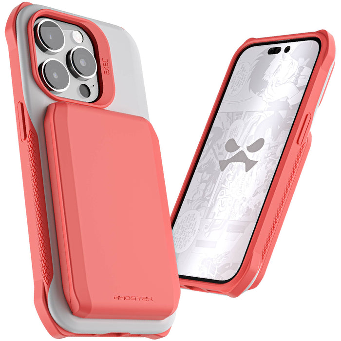 Pink Apple iPhone 14 Pro Case Wallet MagSafe Card Holder