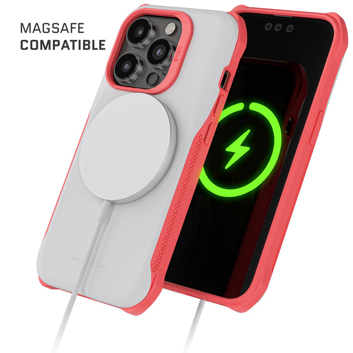 MagSafe  iPhone 14 Pro Wallet Case Pink Card Holder