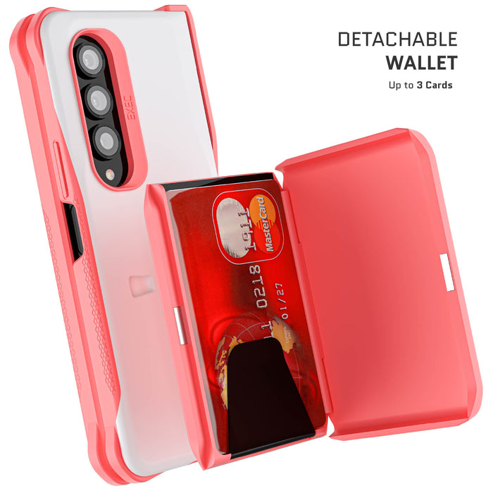 pink card holder case for galaxy z fold 4