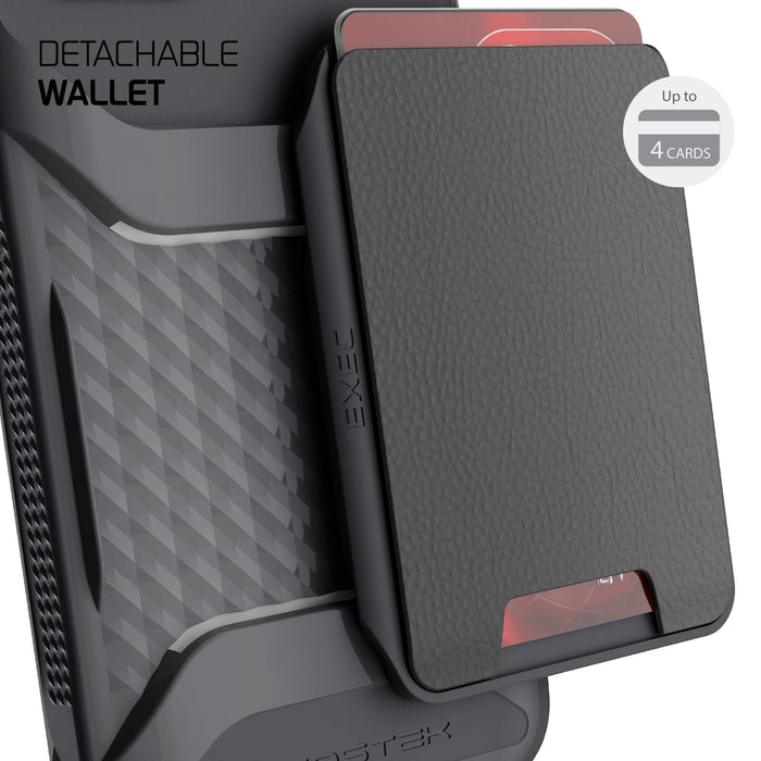 iPhone 12 Pro Max - Magnetic Wallet Case with Card Holder [Gray]