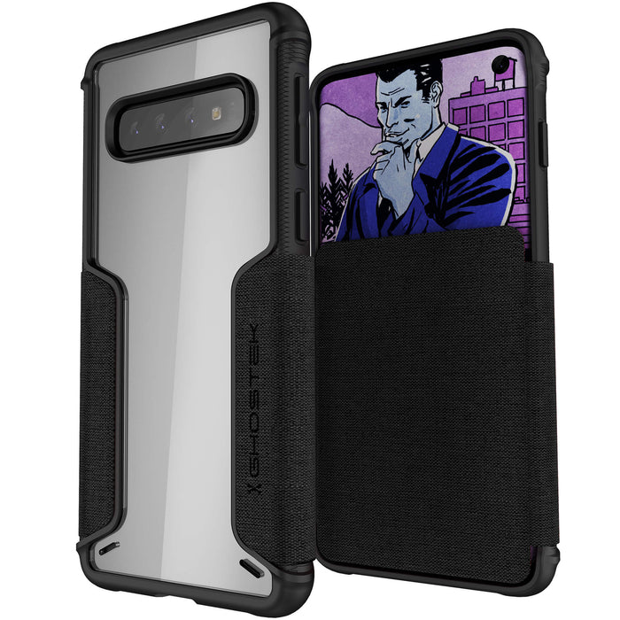 Galaxy S10 Plus Black Wallet Case