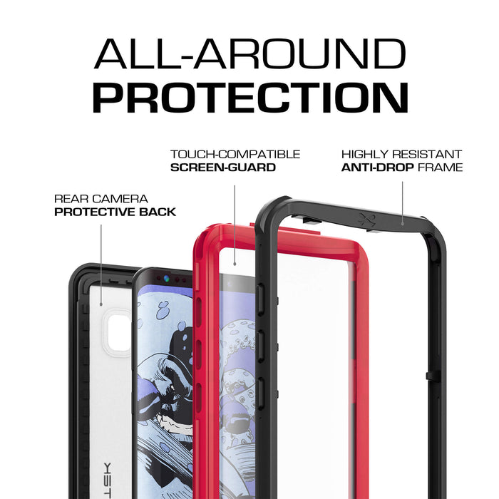 Galaxy S8 Red Waterproof Case